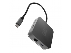 Adaptateur HUB USB-C Green Cell 6 en 1 (3xUSB 3.0 HDMI 4K Ethernet) pour Apple MacBook Pro, Air, Asus, Dell XPS, HP, Lenovo X1