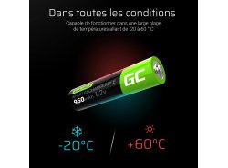 Green Cell 2x AAA HR03 950mAh Batterie