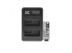Green Cell ® Batterie LP-E8 et Chargeur LC-E6 pour Canon PowerShot G15 G16 G1X G3X SX40 HS SX40HS SX50 HS SX60 HS 7.4V 800mAh