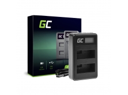 Double chargeur LC-E8 Green Cell ® pour Canon LP-E8 EOS Rebel T2i T3i T4i T5i EOS 600D 700D Kiss X4 X5 X6 (5W 8.4V 0.6A)