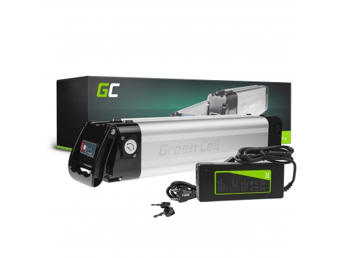 Green Cell Batterie Vélo Electrique 24V 10.4Ah 250Wh Silverfish Ebike 2 Pin pour Prophete, Mifa avec Chargeur
