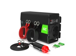 Green Cell® Convertisseur de tension DC 12V à AC 230V 300W/600W Pur sinus