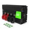 Green Cell® Convertisseur de tension DC 12V à AC 230V 2000W/4000W Pur sinus