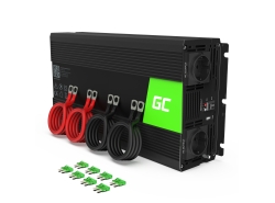 Green Cell® Convertisseur de tension DC 12V à AC 230V 3000W/6000W Pur sinus