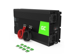 Green Cell® Convertisseur de tension DC 12V à AC 230V 1500W/3000W Pur sinus