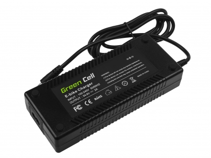 Green Cell ® Chargeur pour Vélo Electrique, Bouchon: Cannon, 29.4V