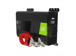 Green Cell Pro Convertisseur de tension DC 12V à AC 230V 300W/600W Pur sinus