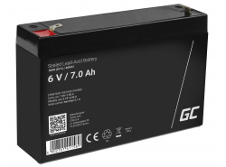 Green Cell® Batterie AGM 6V 7Ah accumulateur au Gel Jouets Installations d'alarme Véhicules pour enfants