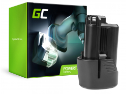 Batterie Green Cell (2Ah 10.8V) GBA 12V 2607336333 D-70745 2607336013 BAT414 pour Bosch GAS GLI GSR 10.8V-LI 10.8V-LI