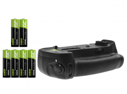 Poignée d'alimentation Green Cell MB-D18 + 6x piles AA rechargeables R6 2600mAh 1.2V pour appareil photo Nikon D850