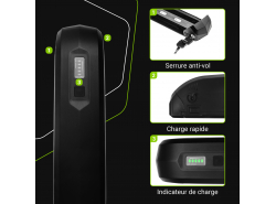 Accumulateur Batterie Green Cell Down Tube 36V 11.6Ah 418Wh pour Vélo Électrique Pedalec