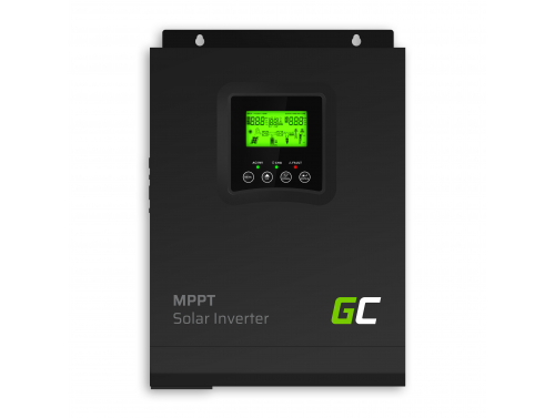 Onduleur solaire Convertisseur Off Grid avec chargeur solaire MPPT Green Cell 12VDC 230VAC 1000VA / 1000W Onde sinusoïdale pure