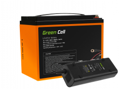 Green Cell Batterie LiFePO4 38Ah 12.8V 486Wh LFP Batterie au lithium 12V pour bateau de pêche chariot de golf scooter