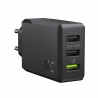 Green Cell Chargeur secteur 30W GC ChargeSource 3 avec Ultra Charge et Smart Charge - 3x USB-A