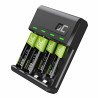 Set Green Cell GC VitalCharger chargeur et piles NiMH 2x AA 2000mAh 2x AAA 800mAh