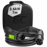 Green Cell Câble Type 1 3.6kW 16A 7 Mètre Monophasé pour Charger EV Voiture Électrique et les Plug-In Hybrides PHEV