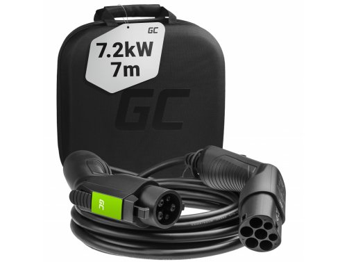 Green Cell Câble Type 1 7.2kW 32A 7 Mètre Monophasé pour Charger EV Voiture Électrique et les Plug-In Hybrides PHEV
