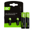 2x Piles AAA R3 950mAh Ni-MH Batteries rechargeables Green Cell