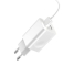 Chargeur Baseus Charging Quick Charger USB-A, QC 3.0, 24W, Compatible avec les chargeurs sans fil QI, Couleur blanche