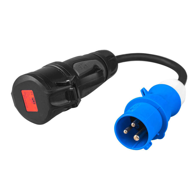 Adaptateurs de câbles Adaptateurs pour prises bleues CEE Fiche CEE mâle  bleue 32A vers