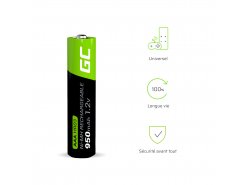 Green Cell 4x AAA HR03 950mAh Batterie