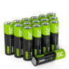 16x Piles AA R6 2600mAh Ni-MH Batteries rechargeables Green Cell