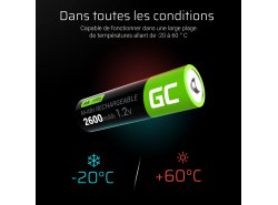 Green Cell 4x AA HR6 2600mAh Batterie