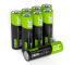 8x Piles AA R6 2600mAh Ni-MH Batteries rechargeables Green Cell