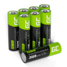 8x Piles AA R6 2600mAh Ni-MH Batteries rechargeables Green Cell