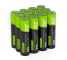 12x Piles AAA R3 950mAh Ni-MH Batteries rechargeables Green Cell