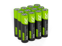 12x Piles AAA R3 950mAh Ni-MH Batteries rechargeables Green Cell