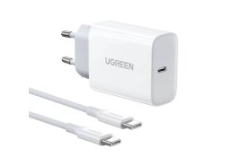 Chargeur UGREEN 30W avec câble USB-C, Charge Rapide, Compatible avec Samsung, Xiaomi, iPad et MacBook, Léger et Compact