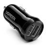 Chargeur de voiture UGREEN 24W, 2x USB-A pour l'allume-cigare, compact et léger, charge rapide