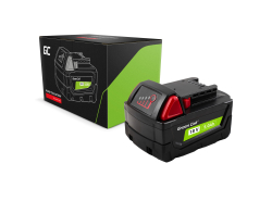 Batterie Green Cell pour outils électriques Milwaukee M18 18V 5Ah Batterie de remplacement M18 B5 4932430483