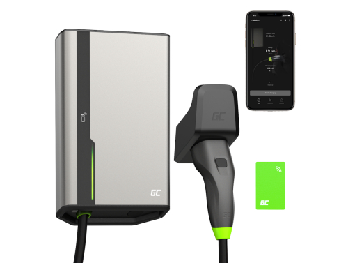 Greencell HabuDen Wallbox 22kW 32A 5m NFC Câble Type 2 Station de Recharge pour Voitures Électriques GC App Bluetooth WiFi