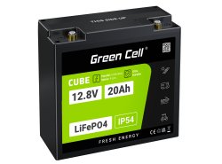 Green Cell CUBE LiFePO4 Batterie 20Ah 12.8V 256Wh LFP Batterie au lithium 12V pour Tracteur, Tondeuse à gazon, Éoliennes