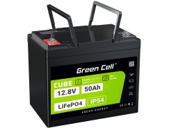 Green Cell CUBE LiFePO4 Batterie 50Ah 12.8V 640Wh LFP Batterie au lithium 12V pour Camping-cars, Voiturettes de golf, Éoliennes