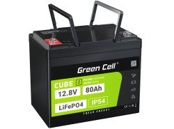 Green Cell CUBE LiFePO4 Batterie 80Ah 12.8V 1024Wh LFP Batterie au lithium 12V pour Camping-cars, Appareils de Nettoyage