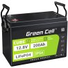 Green Cell CUBE LiFePO4 Batterie 200Ah 12.8V 2560Wh LFP Batterie au lithium 12V pour Camping-cars, Panneaux Solaires, Foodtruck