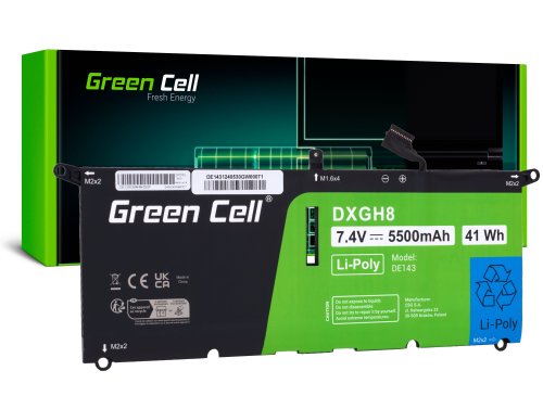 Green Cell Batterie DXGH8 pour Dell XPS 13 9370 9380 Dell Inspiron 13 3301 5390 7390 Dell Vostro 13 5390