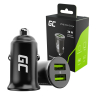 Green Cell Chargeur de Voiture USB PowerRide Nano36, 2x USB-A, 36W Ultra Charge Rapide, 12V/24V Allume Cigare Chargeur