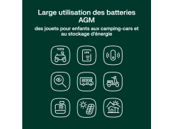 Green Cell CUBE AGM IP54 Batterie 12V 40Ah VRLA pour tondeuse scooter bateau de pêche Tracteur à gazon