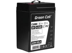 Green Cell® Batterie AGM 6V 4.5Ah accumulateur au Gel Jouets Installations d'alarme Véhicules pour enfants