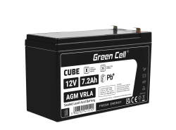 Green Cell® Batterie AGM 12V 7.2Ah accumulateur au Gel Jouets Installations d'alarme Véhicules pour enfants