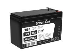 Green Cell® Batterie AGM 12V 9Ah accumulateur au Gel UPS Système Batterie de secours Batterie de résérve