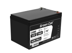 Green Cell® Batterie AGM 12V 14Ah accumulateur au Gel Jouets Installations d'alarme Véhicules pour enfants