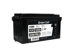 Green Cell® Batterie AGM 12V 120Ah accumulateur au Gel Photovoltaïque Caravane Energie Solaire