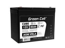 Batterie Green Cell® AGM 12V 80Ah VRLA batterie au plomb sans entretien pour yacht voilier camping-car solaire mobil-homes