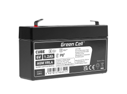 Green Cell® Batterie AGM 6V 1.2 accumulateur au Gel Jouets Installations d'alarme Véhicules pour enfants