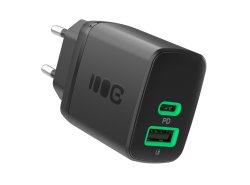 Greencell PowerSource Duo30 Chargeur USB/USB-C Noire Charge rapide 30W Power Delivery